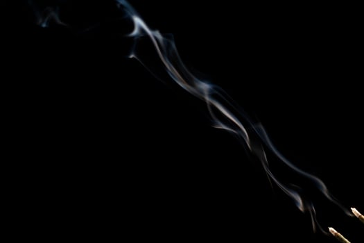White smoke on black background for layer overlay effect. A realistic smoke or fog effect for photo and video manipulation effect and mystery design theme