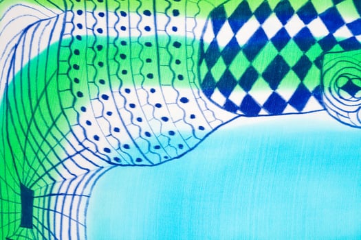 abstract pattern on silk batik photo