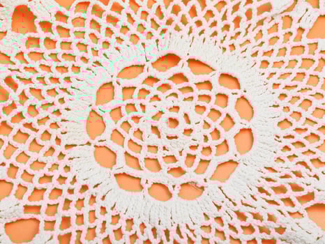 detail of embroidered crochet lace photo
