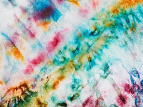 batik - abstract varicolored pattern on silk photo
