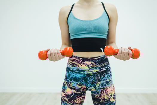 Fitness girl fit woman in gym photo