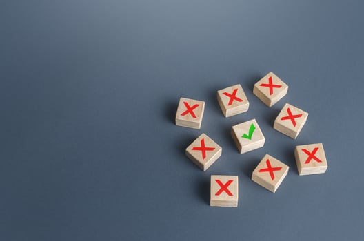 One correct option among the false ones. Only right solution in situation. Last chance. Restore order. System problems, malfunctions and breakdowns. Find the correct answer. Best of all. Selection photo