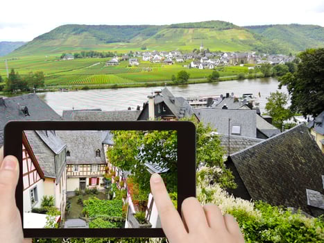 tourist photographs of houses in german village photo