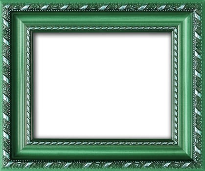 Empty picture frame with a free place inside, isolated on white photo