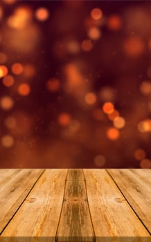 Empty wooden table with blurred backgroud suitable for product display mockup photo