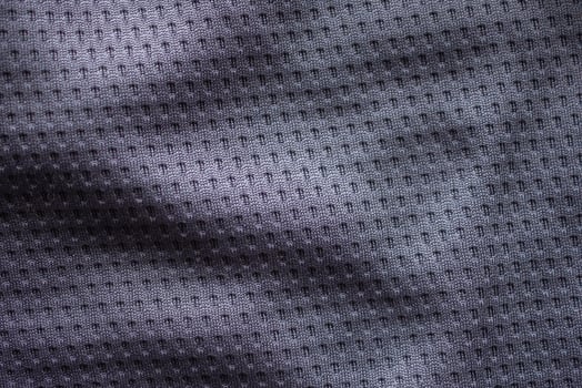 Gray fabric sport clothing football jersey with air mesh texture background photo