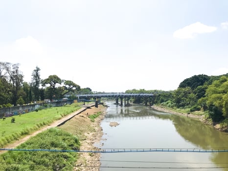 A pedestrian bridge photo