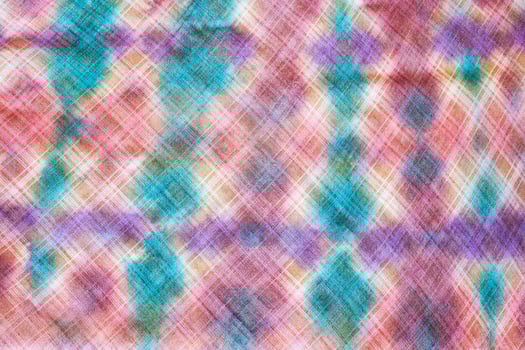 hand painted batik on linen cloth photo