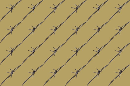 Barbed wire, seamless pattern, print, gift wrap, fabric print. Background Military camp. Camouflage photo