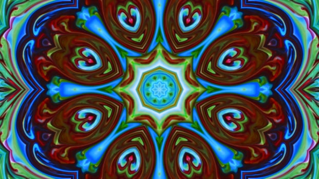 Wonderful Kaleidoscope Backgrounds Created From Colorful Ink Paint Spread photo