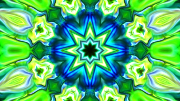 Wonderful Kaleidoscope Backgrounds Created From Colorful Ink Paint Spread photo