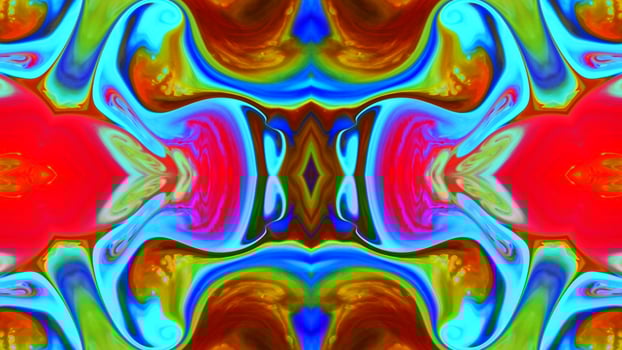 Wonderful Kaleidoscope Backgrounds Created From Colorful Ink Paint Spread photo