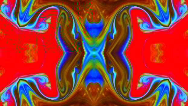 Wonderful Kaleidoscope Backgrounds Created From Colorful Ink Paint Spread photo