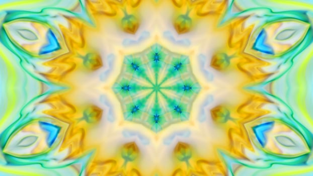 Wonderful Kaleidoscope Backgrounds Created From Colorful Ink Paint Spread photo