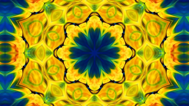 Wonderful Kaleidoscope Backgrounds Created From Colorful Ink Paint Spread photo