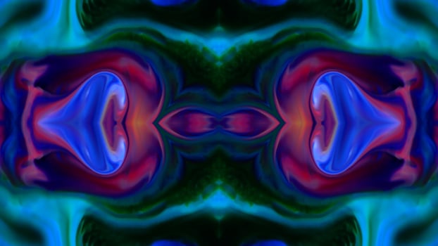 Wonderful Kaleidoscope Backgrounds Created From Colorful Ink Paint Spread photo