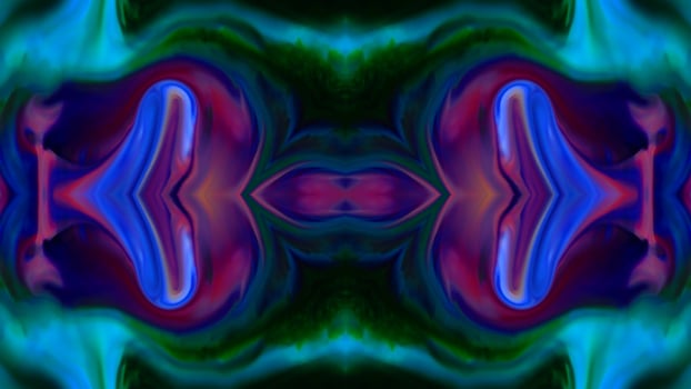 Wonderful Kaleidoscope Backgrounds Created From Colorful Ink Paint Spread photo