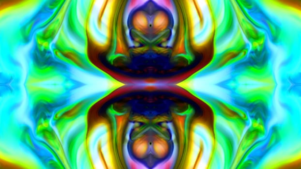 Wonderful Kaleidoscope Backgrounds Created From Colorful Ink Paint Spread photo