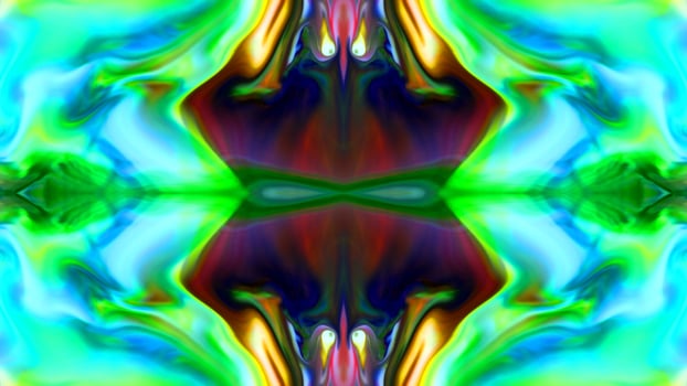 Wonderful Kaleidoscope Backgrounds Created From Colorful Ink Paint Spread photo
