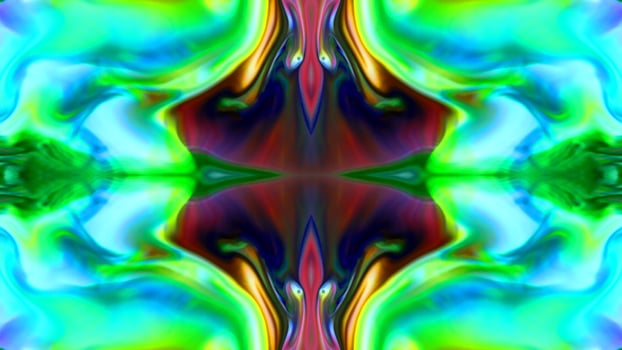Wonderful Kaleidoscope Backgrounds Created From Colorful Ink Paint Spread photo