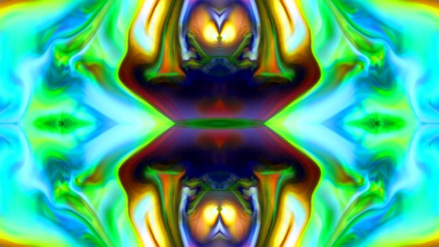 Wonderful Kaleidoscope Backgrounds Created From Colorful Ink Paint Spread photo