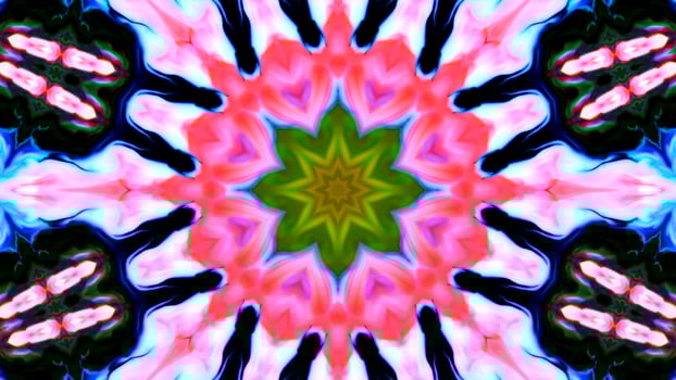 Wonderful Kaleidoscope Backgrounds Created From Colorful Ink Paint Spread photo