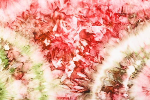 abstract pink and green drawing on silk batik photo