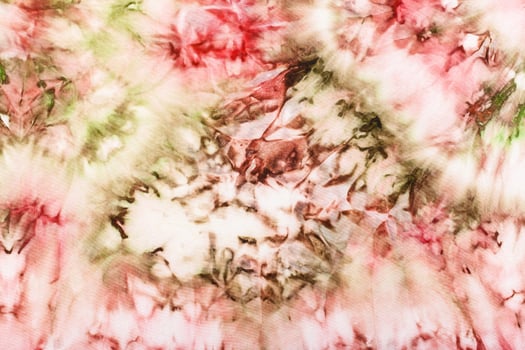 abstract pink and green ornament on silk batik photo