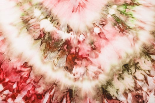 abstract pink and green picture on silk batik photo