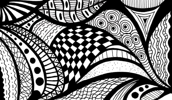 abstract black and white wave pattern photo