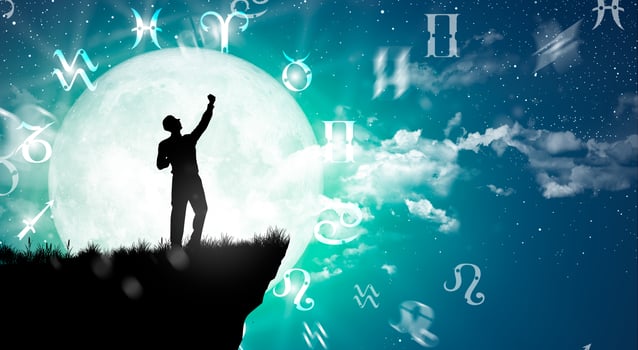 Zodiac wheel. Astrology concept. photo