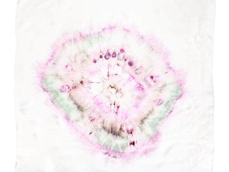 detail of white scarf with abstract tie-dye batik photo