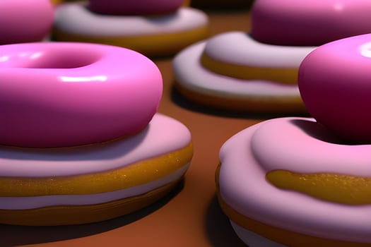Pink Donut Closeup photo
