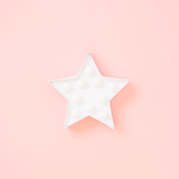 Star shaped white LED lights lamp photo