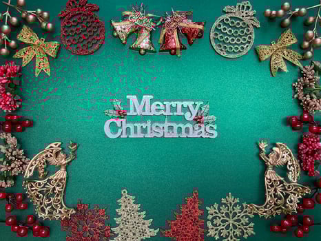 Merry xmas flatlay copyspace photo