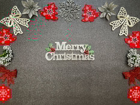 Merry xmas copyspace flatlay photo