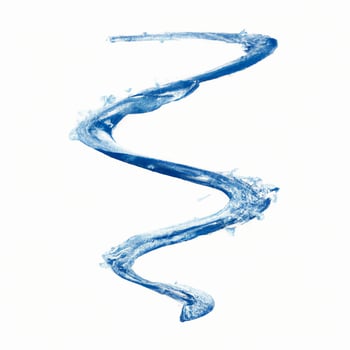 Blue water splash isolated. photo