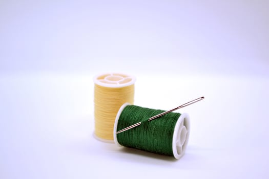 Threads and needle. photo