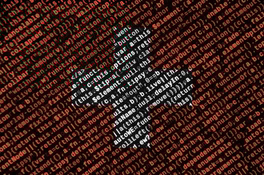 Switzerland flag  is depicted on the screen with the program code. The concept of modern technology and site development photo