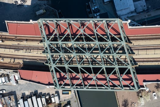 Ninth Street Bridge at the Smith and 9th Street Subway station in the Gowanus neighborhood of Brooklyn, New York. photo