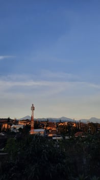 Blue sky with clouds decorating the Bandung sky 01 photo