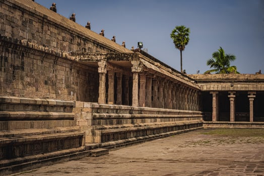 Shri Airavatesvara Temple is a Hindu temple located in Dharasuram, Kumbakonam, Tamil Nadu. It was built by Chola emperor Rajaraja-2. The temple dedicated to Shiva. It is a UNESCO World Heritage Site. photo