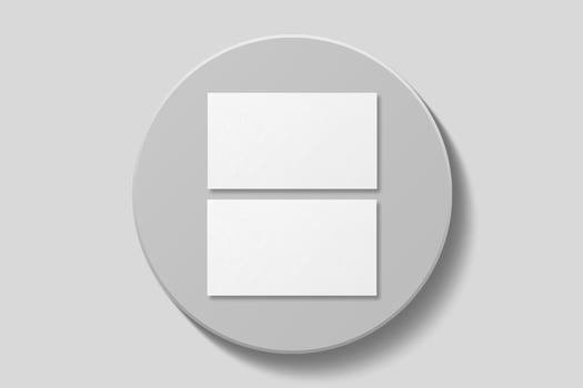 Realistic blank business card illustration for mockup. 3D Render. photo