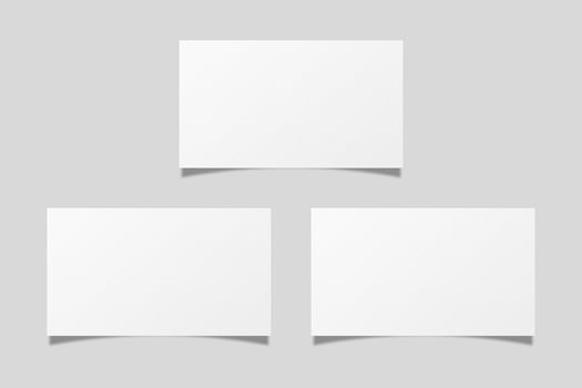 Realistic blank business card illustration for mockup. 3D Render. photo