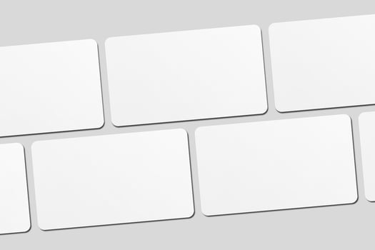 Realistic blank business card illustration for mockup. 3D Render. photo