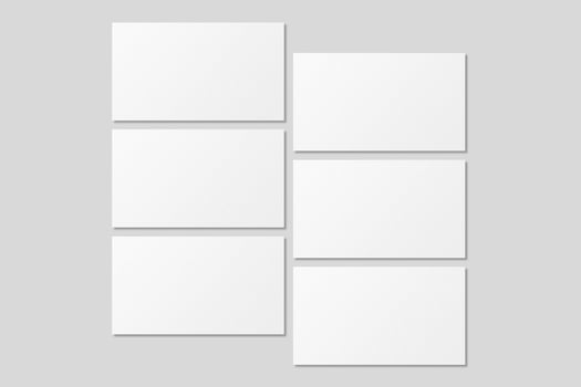 Realistic blank business card illustration for mockup. 3D Render. photo