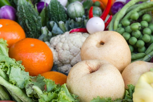Fresh fruits and vegetables photo
