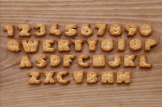 Cracker keyboard buttons photo