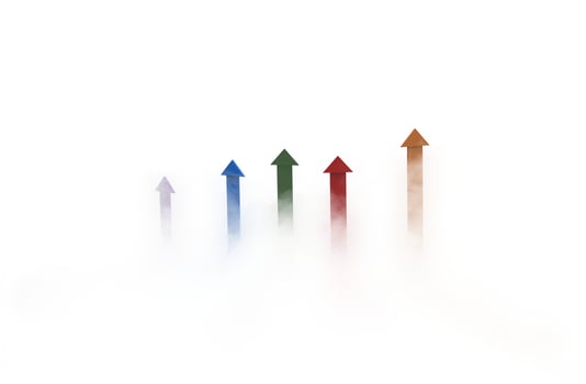 Arrow and cloud. Growing business concept.3D rendering. photo