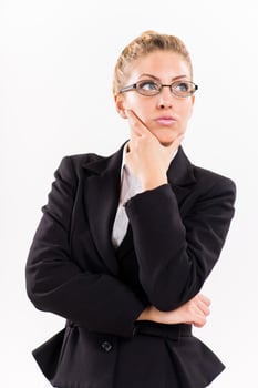 Businesswoman thinking view photo